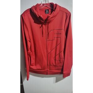 Jordan 23 Full Zip Hooded Jacket Red Size S